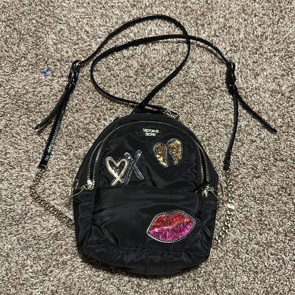 Victoria's Secret Bags Nwot Victorias Secret Sequinembellished Adjustable Strap Backpack Bag